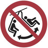 Painel de proibição – Não se balançar na cadeira – alumínio