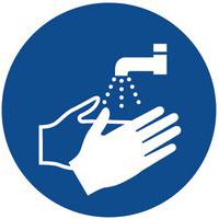 Painel de obrigação – Lavar as mãos – alumínio