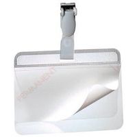 Porta-crachá autoplastificável - Com mola