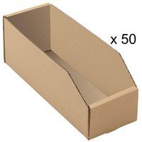 Caixas de bico em cartão kraft castanho – 300 mm de comprimento – 3,6 a 8,3 L
