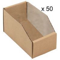 Caixas de bico em cartão kraft castanho – comprimento 200 mm – 2,4 L