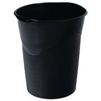 Caixote de lixo preto para papel de 14 L, Capacidade: 14 L, Abertura: Sem cobertura, Ø: 30.5 cm