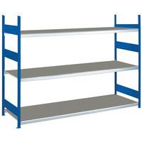 Estante de grande largura Easy-Fix Plus – prateleiras de aglomerado – 2000 mm de altura - Schulte