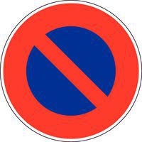 Painel de sinalização - B6a1 - Estacionamento proibido