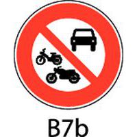 Painel de sinalização - B7b - Acesso proibido a qualquer veículo a motor