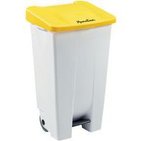 Caixote de lixo móvel com pedal – Ergonómico – Separação seletiva – 120 L – Manutan