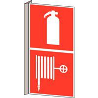 Painel anti-incêndio - Extintor e mangueira de incêndio - Rígido