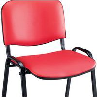 estrutura preto, vinil vermelho