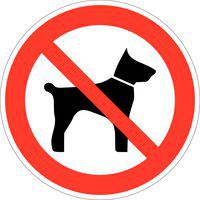 Painel de proibição – Cães proibidos – Autocolante