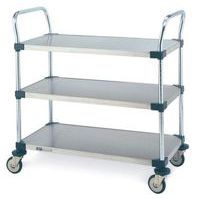 Carro inox - 3 plataformas - Capacidade 170 kg