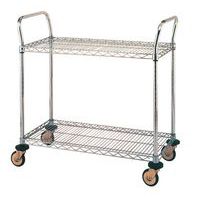 Carro inox - 2 plataformas gradeadas - Capacidade 170 kg