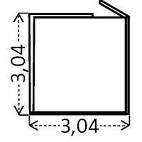Localização das portas A, B ou C a especificar na encomenda. As portas abrem apenas para o exterior. Dimensões totais em m.
