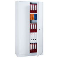 Armário monobloco com portas rebatíveis, compacto – altura 195 cm – Manutan