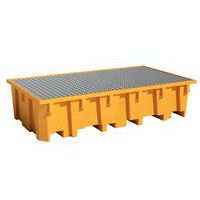 Caixa de retenção quadrada para 2 IBC – 1330 L – Manutan
