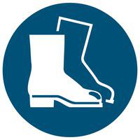 Painel de obrigação - Uso de calçado de segurança obrigatório - Rígido