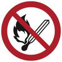Painel de proibição - Proibido fazer fogo - Rígido