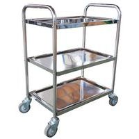 Carro em inox - 3 plataformas - Capacidade de 100 kg - Manutan