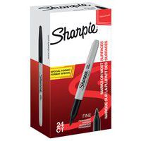 Marcadores permanentes pretos Sharpie – Embalagem económica 20 + 4 grátis