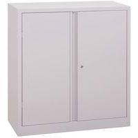Armário monobloco com portas rebatíveis, compacto – altura 100 cm – Manutan