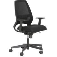 Cadeira de escritório Kenari com espaldar em rede e apoios para os braços – preto – Nowystyl