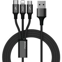 Cabo multi USB – Cabo Lightning, Micro-USB, USB tipo-C – Moxie