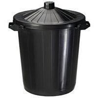 Caixote de lixo de rua – 80 L – preto – Manutan