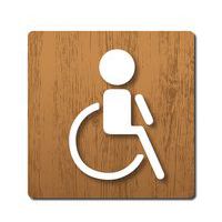 Placa de porta em madeira – Sanitários para deficientes – Novap