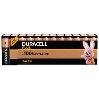 Pilha alcalina AA Plus 100% – 24 unidades – Duracell