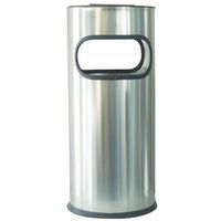 Caixote de lixo/cinzeiro em inox com abertura – 30 L ou 50 L – Manutan