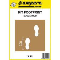 Estêncil de pegadas – Kit Footprint – 12 placas – Ampère