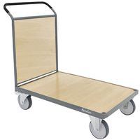 Carro com espaldar fixo em madeira – Capacidade de 400 a 500 kg – Manutan