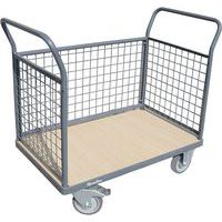 Carro com 3 espaldares gradeados – Capacidade de 400 a 500 kg – Manutan