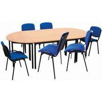 Conjunto de mesas de reunião: 4 mesas e 6 cadeiras