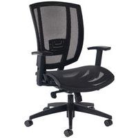 Cadeira de escritório Avro com apoio para os braços – preto – GGI