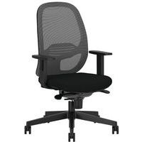 Cadeira de escritório ergonómica preta Eggy