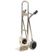 Porta-cargas em alumínio - Rodas antifuros - Capacidade de 350 kg
