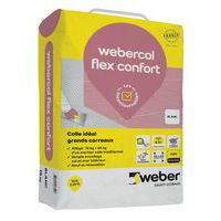 Cola especial para ladrilhos grandes – Webercol Flex Confort – branco – 15 kg