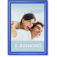 Quadro encaixe alumínio cantos afiados – azul - Manutan Expert