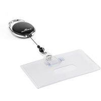 Porta-crachás para 1 cartão com enrolador STYLE – Preto – Durable