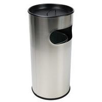Caixote de lixo/cinzeiro em inox com abertura – 30 L ou 50 L - Manutan Expert