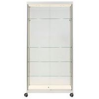 Vitrina de exposição alta com rodízios – 95 x 50 x200 cm – Sarazino Vitrines