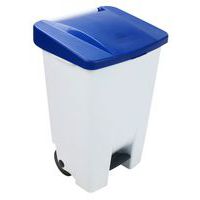 Caixote de lixo móvel com pedal – Ergonómico – Separação seletiva – 80 L - Manutan Expert