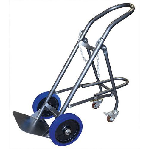 Transportador para 1 garrafa com descanso escamoteável, 120 kg