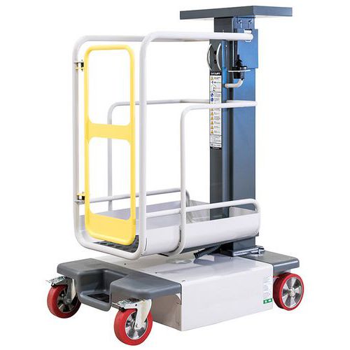 Plataforma elevatória elétrica com mastro vertical, altura máxima 4950 mm – Stockman