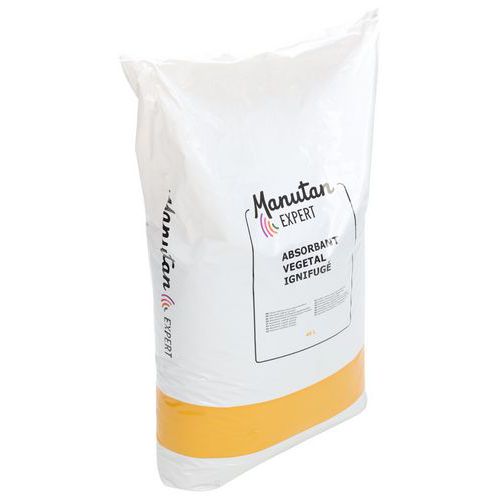 Absorvente vegetal ignífugo granulados 40 L – Manutan Expert