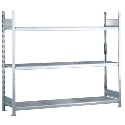 Estante de grandes dimensões Easy-Fix Plus – prateleiras galvanizadas - Schulte