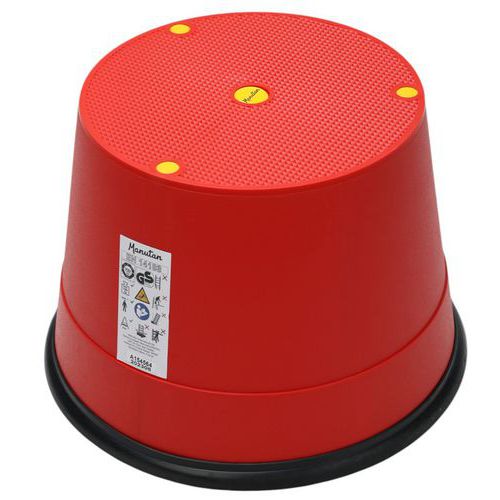 Miniescadote móvel em polipropileno - 1 degrau - Manutan Expert