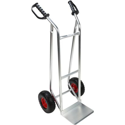 Transportador em alumínio de 200 kg – Rodas antifuros - Manutan Expert Transportador em alumínio de 200 kg – Rodas antifuros - Manutan Expert
