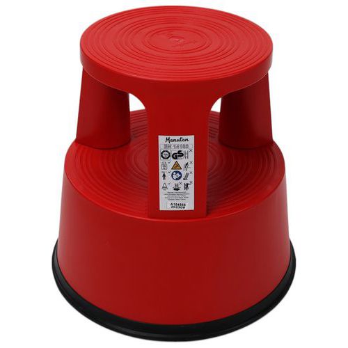 Miniescadote móvel em polipropileno - 2 degraus - Manutan Expert