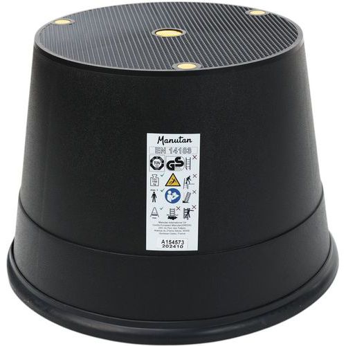 Miniescadote móvel em polipropileno - 1 degrau - Manutan Expert